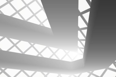 Mimari sanat konseptinde soyut çizgiler, minimum geometrik şekiller. 