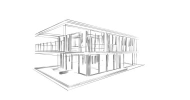 İnşaatın 3B mimari tasarımı