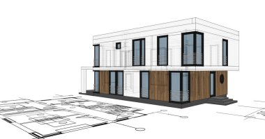 çizgili mimari duvar kağıdı, dijital arkaplan