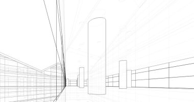 soyut mimari duvar kağıdı tasarımı, dijital konsept arkaplan