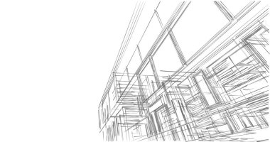 İnşaatın 3B mimari tasarımı