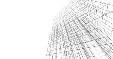 soyut mimari duvar kağıdı tasarımı, dijital konsept arkaplan