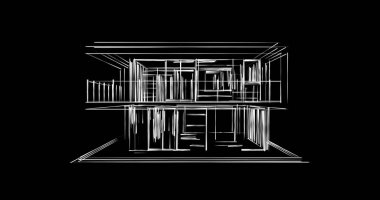 İnşaatın 3B mimari tasarımı