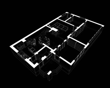 soyut mimari duvar kağıdı tasarımı, dijital konsept arkaplan