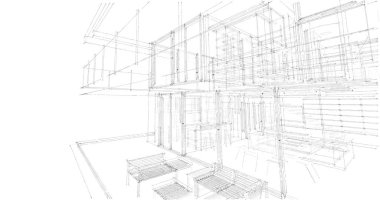 İnşaatın 3B mimari tasarımı