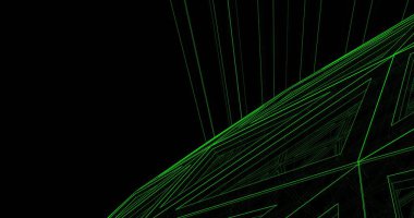 Mimari sanat konseptinde soyut çizgiler, minimum geometrik şekiller. 