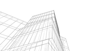 soyut mimari duvar kağıdı tasarımı, dijital konsept arkaplan