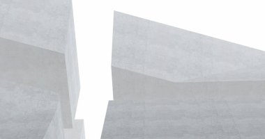 Mimari sanat konseptinde soyut çizgiler, minimum geometrik şekiller. 