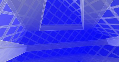 Mimari sanat konseptinde soyut çizgiler, minimum geometrik şekiller. 