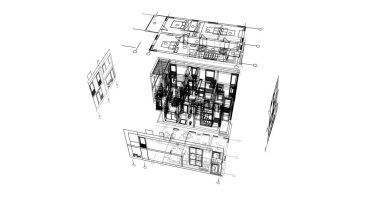 çizgili mimari duvar kağıdı, dijital arkaplan