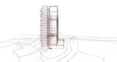 soyut mimari duvar kağıdı, dijital arkaplan