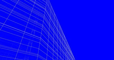 Mimari sanat konseptinde soyut çizgiler, minimum geometrik şekiller. 