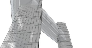 soyut mimari duvar kağıdı tasarımı, dijital konsept arkaplan