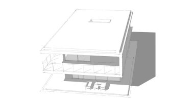 İnşaatın 3B mimari tasarımı