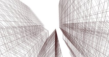 soyut mimari duvar kağıdı tasarımı, dijital konsept arkaplan