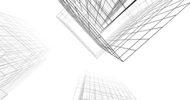 soyut mimari duvar kağıdı tasarımı, dijital konsept arkaplan