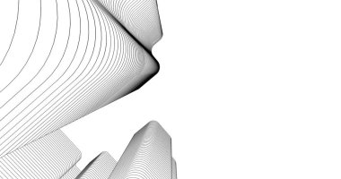 Mimari sanat konseptinde soyut çizgiler, minimum geometrik şekiller. 