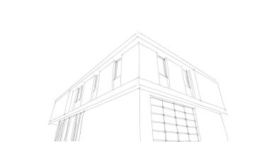 İnşaatın 3B mimari tasarımı