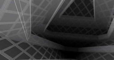 Mimari sanat konseptinde soyut çizgiler, minimum geometrik şekiller. 