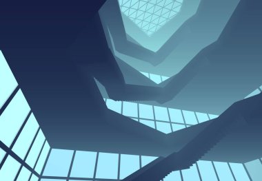 soyut mimari duvar kağıdı tasarımı, dijital konsept arkaplan