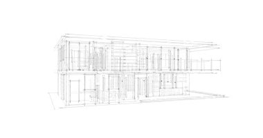 İnşaatın 3B mimari tasarımı