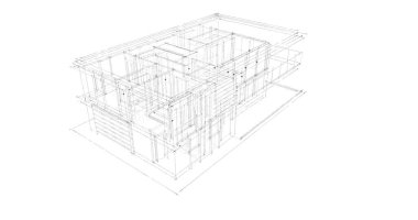 İnşaatın 3B mimari tasarımı