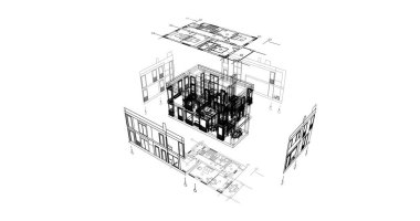 çizgili mimari duvar kağıdı, dijital arkaplan