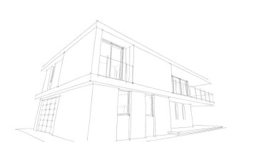 İnşaatın 3B mimari tasarımı