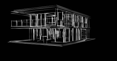 İnşaatın 3B mimari tasarımı