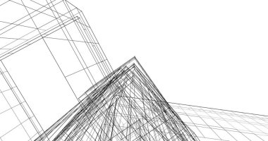 soyut mimari duvar kağıdı tasarımı, dijital konsept arkaplan
