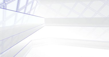 Mimari sanat konseptinde soyut çizgiler, minimum geometrik şekiller. 