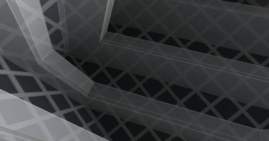 Mimari sanat konseptinde soyut çizgiler, minimum geometrik şekiller. 