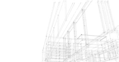 İnşaatın 3B mimari tasarımı