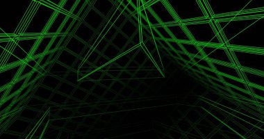 Mimari sanat konseptinde soyut çizgiler, minimum geometrik şekiller. 