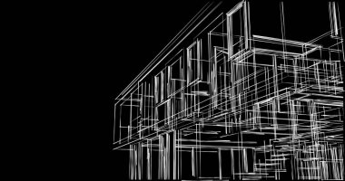 İnşaatın 3B mimari tasarımı