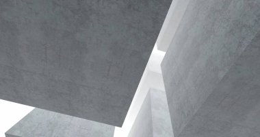 Mimari sanat konseptinde soyut çizgiler, minimum geometrik şekiller. 