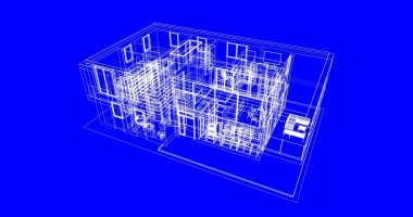 İnşaatın 3B mimari tasarımı