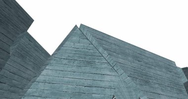 Mimari sanat konseptinde soyut çizgiler, minimum geometrik şekiller. 