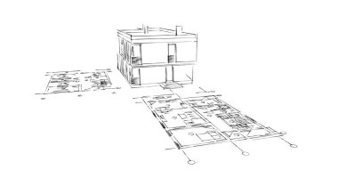 çizgili mimari duvar kağıdı, dijital arkaplan
