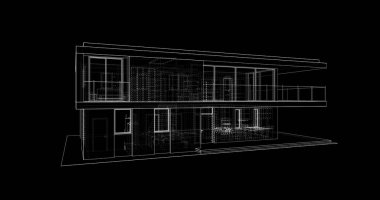 İnşaatın 3B mimari tasarımı