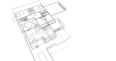 soyut mimari duvar kağıdı, dijital arkaplan