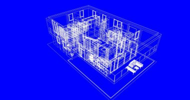 İnşaatın 3B mimari tasarımı