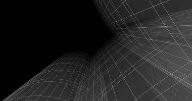 Mimari sanat konseptinde soyut çizgiler, minimum geometrik şekiller. 