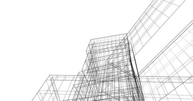 soyut mimari duvar kağıdı tasarımı, dijital konsept arkaplan