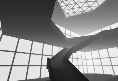 soyut mimari duvar kağıdı tasarımı, dijital konsept arkaplan