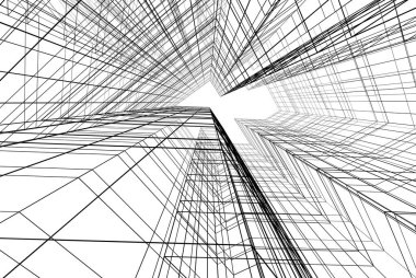 soyut mimari duvar kağıdı tasarımı, dijital konsept arkaplan