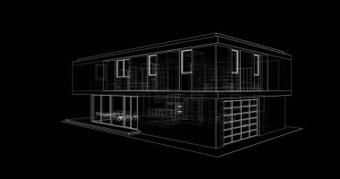 İnşaatın 3B mimari tasarımı