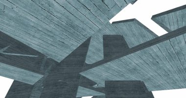 Mimari sanat konseptinde soyut çizgiler, minimum geometrik şekiller. 