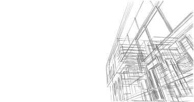 İnşaatın 3B mimari tasarımı