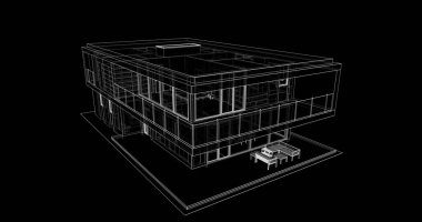 İnşaatın 3B mimari tasarımı